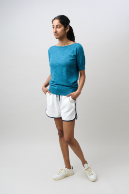 Kitchener Items - Audra Slub Top Lagoon Melange
