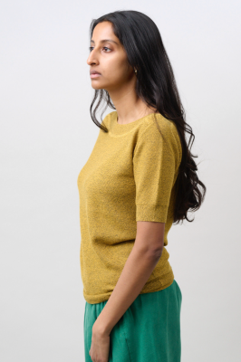 Kitchener Items - Audra Lux Top Amber & Greenblack Lurex
