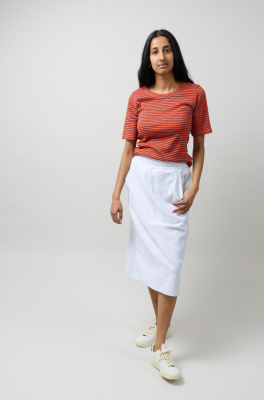 Kitchener Items - Ayla Tee Burnt Ochre & Blue Graphite