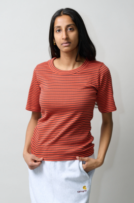 Kitchener Items - Ayla Tee Burnt Ochre & Blue Graphite