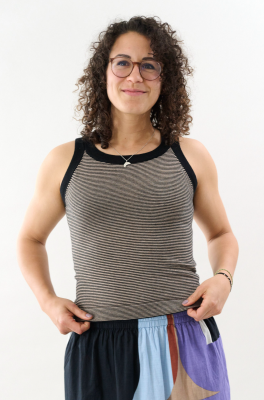 Kitchener Items - Taka Tank Top Deep Black & Champagne