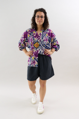 Kitchener Items - Camicia Ampio Blouse Ikat Stampato