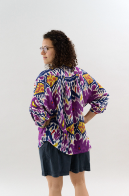 Kitchener Items - Camicia Ampio Blouse Ikat Stampato
