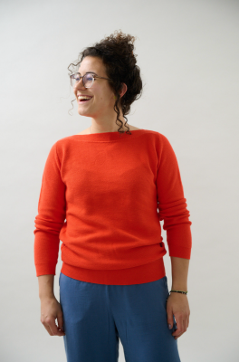 Kitchener Items - Audrette Boat Longsleeve Coral