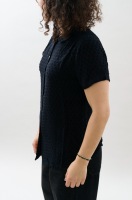 Kitchener Items - Camicia Blouse Nero con Punti