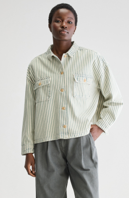 Bellerose PARRISH Striped Overshirt - Liane / Seafoam