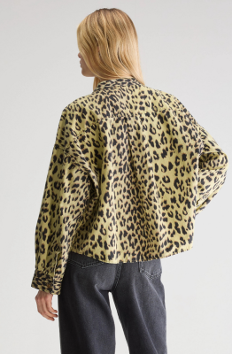 Bellerose WILLIE Leopard-Print Overshirt - Black Beauty / Seed  