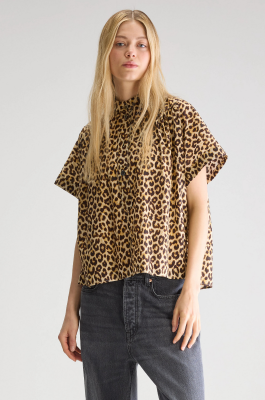 Bellerose PEAR Short-Sleeve Blouse - Antique Gold / Ivory / Mokka 