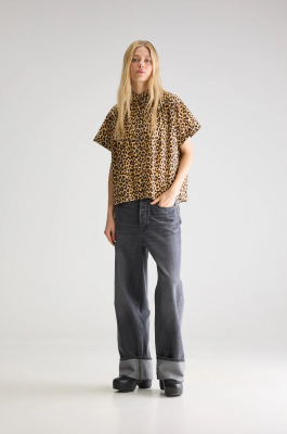 Bellerose PEAR Short-Sleeve Blouse - Antique Gold / Ivory / Mokka 