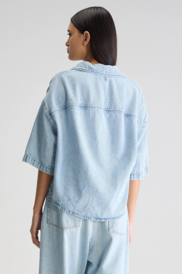 Bellerose POOL Denim Shirt - Lt Blue Bleach