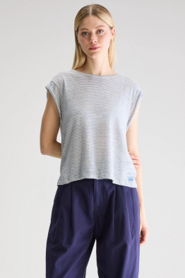 Bellerose VLYN Crewneck T-Shirt - Shell / Sky