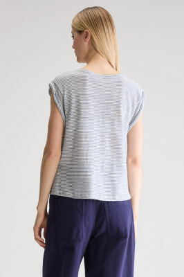 Bellerose VLYN Crewneck T-Shirt - Shell / Sky