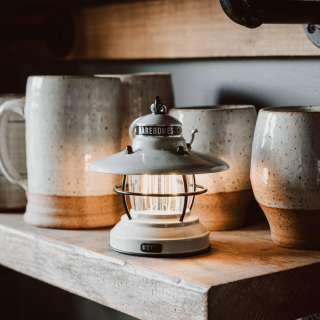 Barebones - Edison Mini Lantern - Vintage White