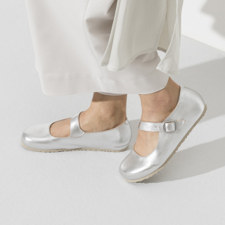 Birkenstock Tracy Natural Leather Silver - Womens