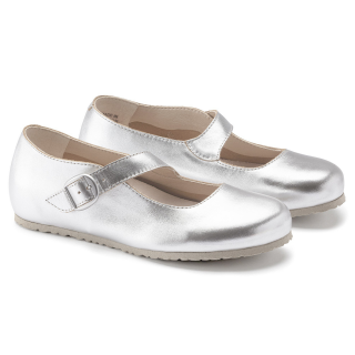 Birkenstock Tracy Natural Leather Silver - Womens