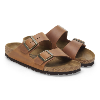 Birkenstock Arizona Oiled Leather Cognac - Mens