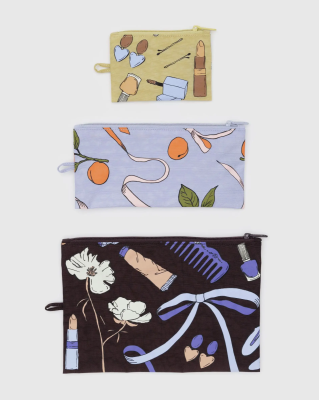 Baggu Flat Pouch Set - Get Ready With Me