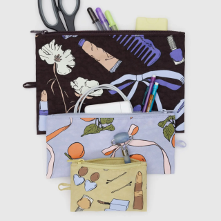 Baggu Flat Pouch Set - Get Ready With Me