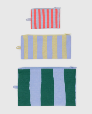 Baggu Flat Pouch Set - Painted Stripe