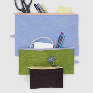 Baggu Flat Pouch Set - Pastels Colorblock
