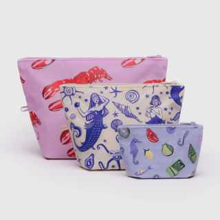 Baggu Go Pouch Set - Sea Creatures