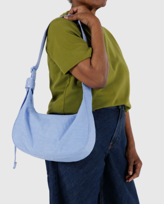 Baggu Medium Nylon Crescent Bag -  French Blue