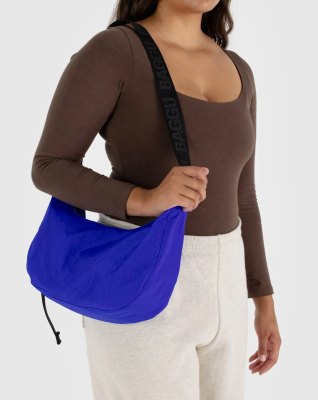 Baggu Medium Nylon Crescent Bag - Lapis