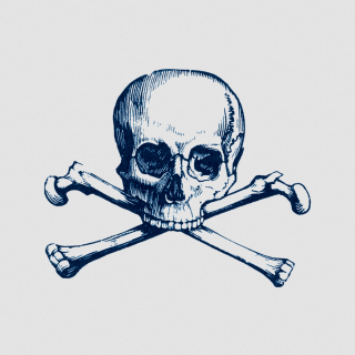 Tattly Temporary Tattoos - Cartolina Skull 