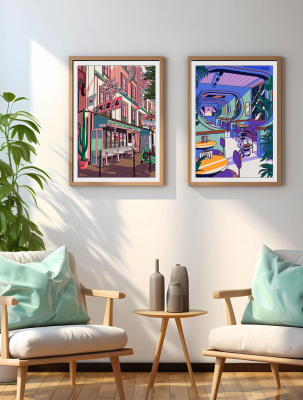 Paiheme Studio Poster: Space Coffee Print