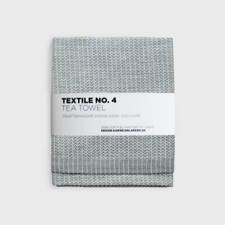 Karin Carlander - Textile No. 4 Tea Towel Yinyang Lichen/White