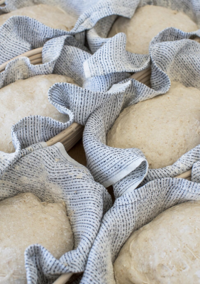 Karin Carlander - Textile No. 4 Tea Towel Yinyang Lichen/White