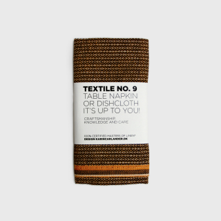 Karin Carlander - Textile No. 9 Napkin Dishcloth Zigzag Sienna 50 x 25 cm