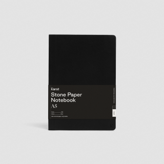 Karst - Softcover Stone Paper Notebook A5 Black