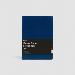 Karst - Softcover Stone Paper Notebook A5 Navy 
