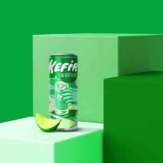 Kéfir Eau Vertueuse: Virtuous Lime & Organic Mint Water Kefir