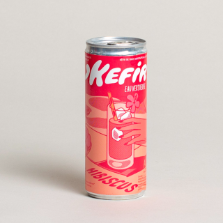 Kéfir Eau Vertueuse: Virtuous Water Kefir with Organic Hibiscus & Blackcurrant Leaf