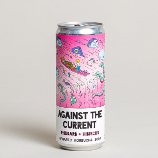 Counter Culture: Rhubarb + Hibiscus Organic Kombucha Soda // Against the Current 
