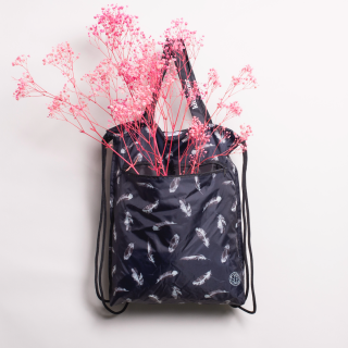 Kitchenersäckli - Feathers Black with ZIP