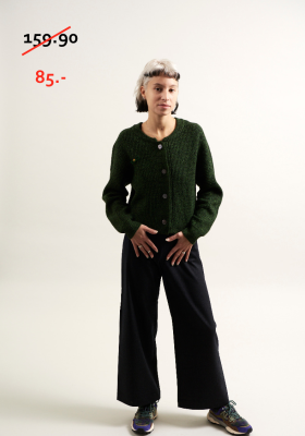 Kitchener Items - Alma Cardigan - Green Navy Melange
