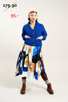 Kitchener Items - Viola V-Neck Cardigan Recycled - Royal Blue