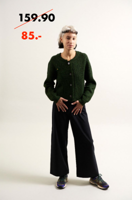 Kitchener Items - Alma Cardigan - Green Navy Melange