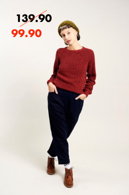 Kitchener Items - Nora Patent Jumper - Fiesta & Dark Purple