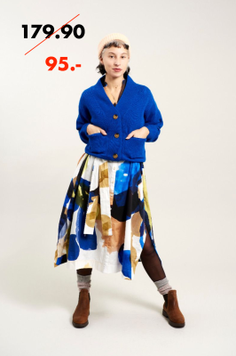 Kitchener Items - Viola V-Neck Cardigan Recycled - Royal Blue