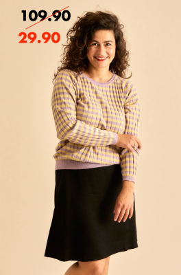 Kitchener Items - Kringel Crew Stripe Long Sleeve Top Lilac & Lime