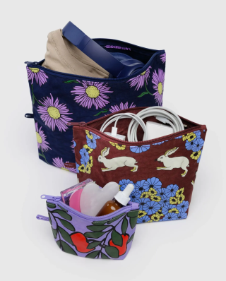 Baggu Go Pouch Set - Night Orchard