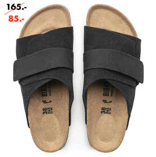Birkenstock Kyoto Nubuck Suede Leather Black - Womens