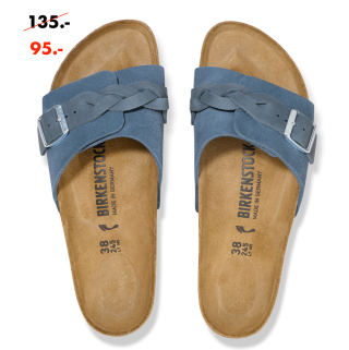 Birkenstock Oita Suede Leather Elemental Blue - Womens