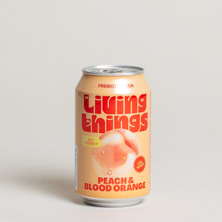 Living Things: Peach & Blood Orange Prebiotic Soda