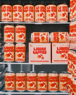 Living Things: Peach & Blood Orange Prebiotic Soda