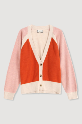 Mapoésie - Orange Claude Enigme Cardigan